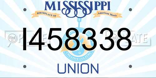 I458338 Mississippi License Plate