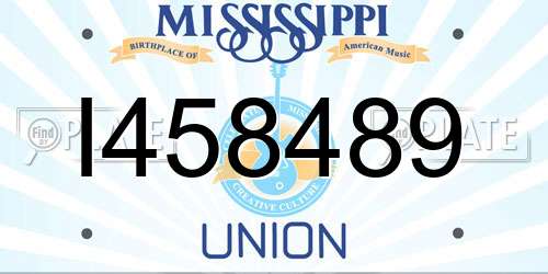 I458489 Mississippi License Plate