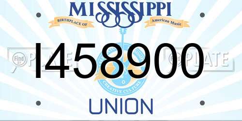 I458900 Mississippi License Plate