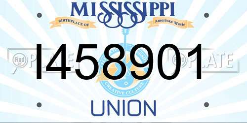 I458901 Mississippi License Plate