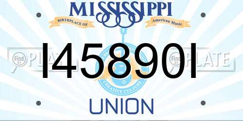 I45890I Mississippi License Plate