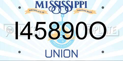 I45890O Mississippi License Plate