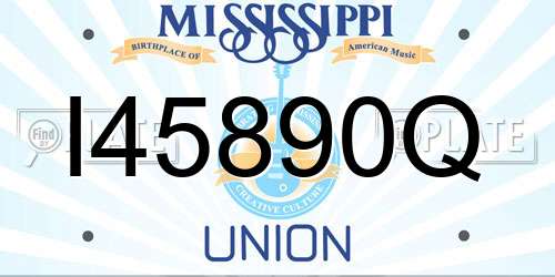 I45890Q Mississippi License Plate