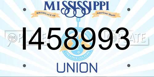 I458993 Mississippi License Plate