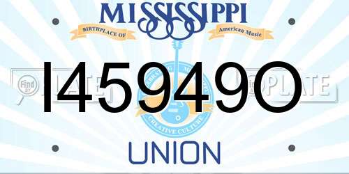 I45949O Mississippi License Plate