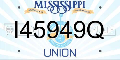 I45949Q Mississippi License Plate