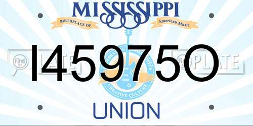 I45975O Mississippi License Plate