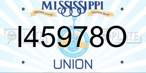 I45978O Mississippi License Plate