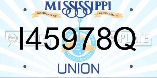 I45978Q Mississippi License Plate