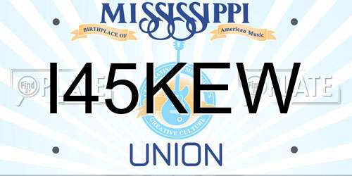I45KEW Mississippi License Plate