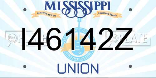 I46142Z Mississippi License Plate
