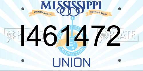 I461472 Mississippi License Plate