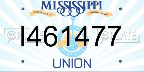 I461477 Mississippi License Plate