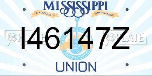 I46147Z Mississippi License Plate