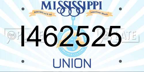 I462525 Mississippi License Plate