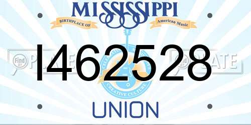 I462528 Mississippi License Plate