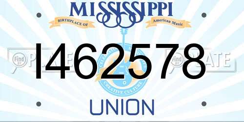 I462578 Mississippi License Plate