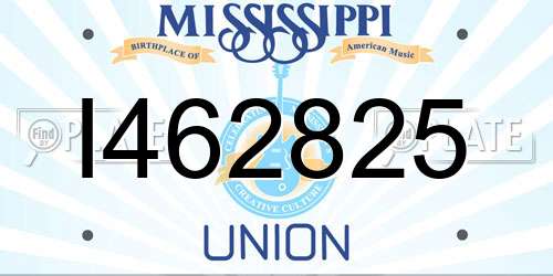 I462825 Mississippi License Plate