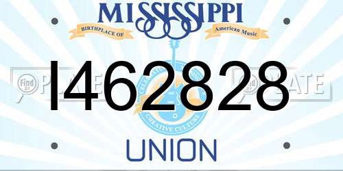 I462828 Mississippi License Plate
