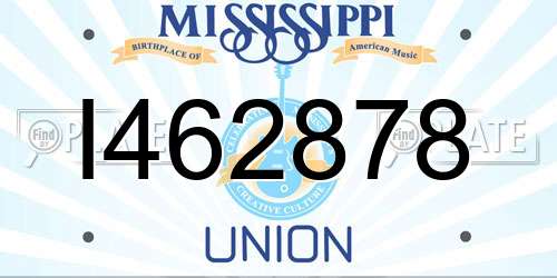 I462878 Mississippi License Plate