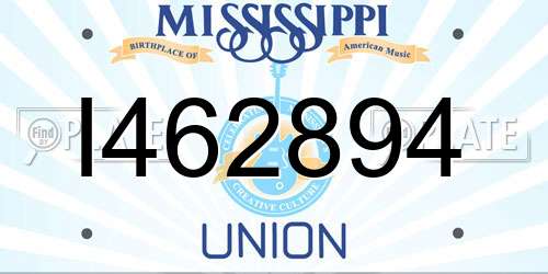 I462894 Mississippi License Plate