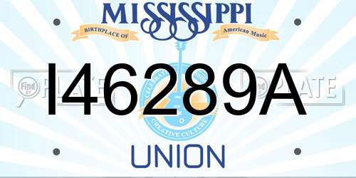 I46289A Mississippi License Plate