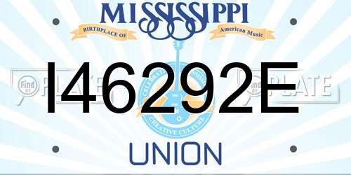 I46292E Mississippi License Plate