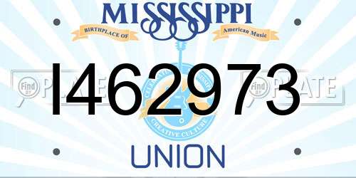 I462973 Mississippi License Plate