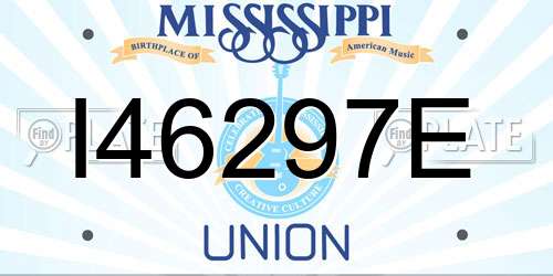 I46297E Mississippi License Plate