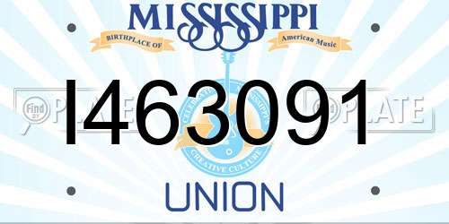 I463091 Mississippi License Plate