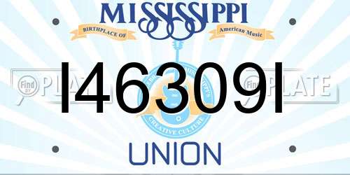 I46309I Mississippi License Plate