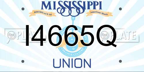 I4665Q Mississippi License Plate