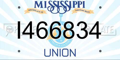 I466834 Mississippi License Plate