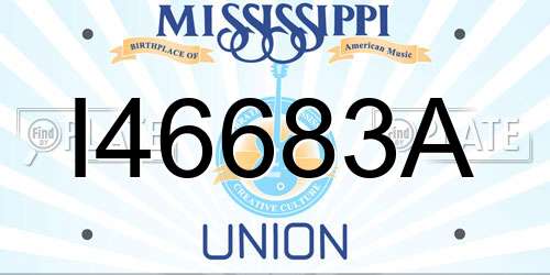 I46683A Mississippi License Plate