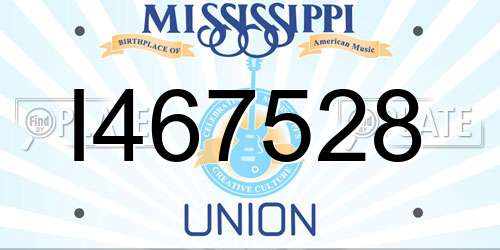 I467528 Mississippi License Plate