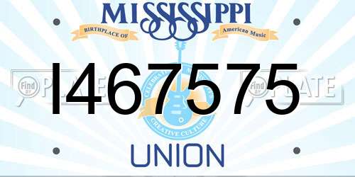 I467575 Mississippi License Plate