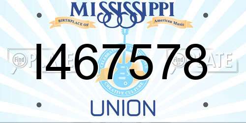 I467578 Mississippi License Plate