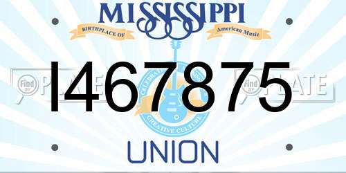 I467875 Mississippi License Plate