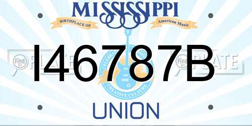 I46787B Mississippi License Plate