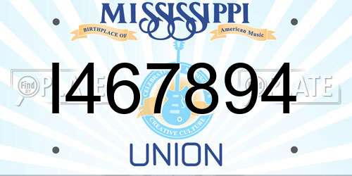 I467894 Mississippi License Plate
