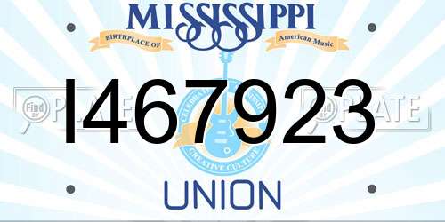 I467923 Mississippi License Plate
