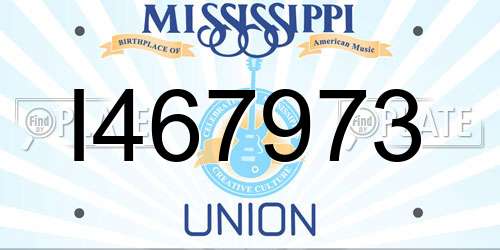 I467973 Mississippi License Plate