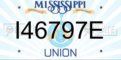 I46797E Mississippi License Plate