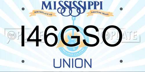 I46GSO Mississippi License Plate