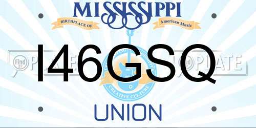 I46GSQ Mississippi License Plate