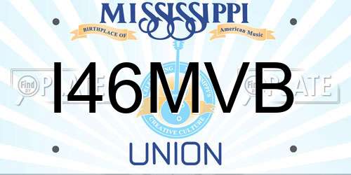 I46MVB Mississippi License Plate