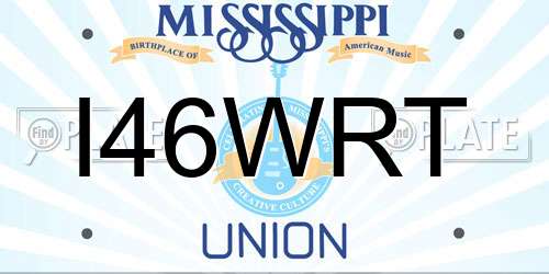 I46WRT Mississippi License Plate