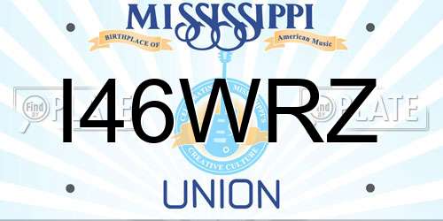 I46WRZ Mississippi License Plate
