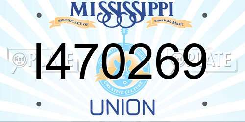 I470269 Mississippi License Plate