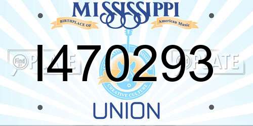 I470293 Mississippi License Plate